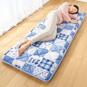 「日本製固わた入りごろ寝長座布団（座布団・座布団カバー）」｜ネコ柄