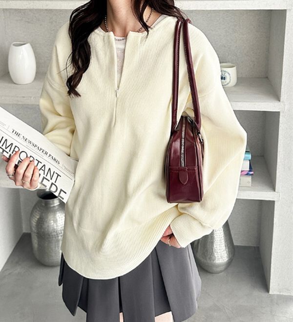 ハーフジップニットプルオーバー - ベルーナ【公式】