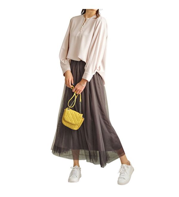 BELLUNA（ベルーナ）の「快適ストレッチ！パール調デザインセットアップ（セットアップ）」｜詳細画像