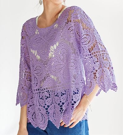 BELLUNA（ベルーナ）の「この夏欲しい！クロシェ風ブラウス（ブラウス）」