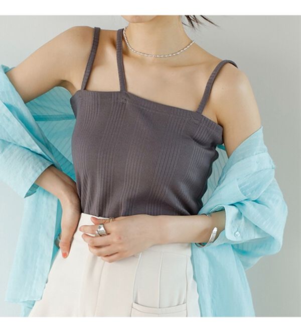 GeeRA（ジーラ）の「３ストラップランダムリブキャミソール（タンクトップ・キャミソール）」｜詳細画像