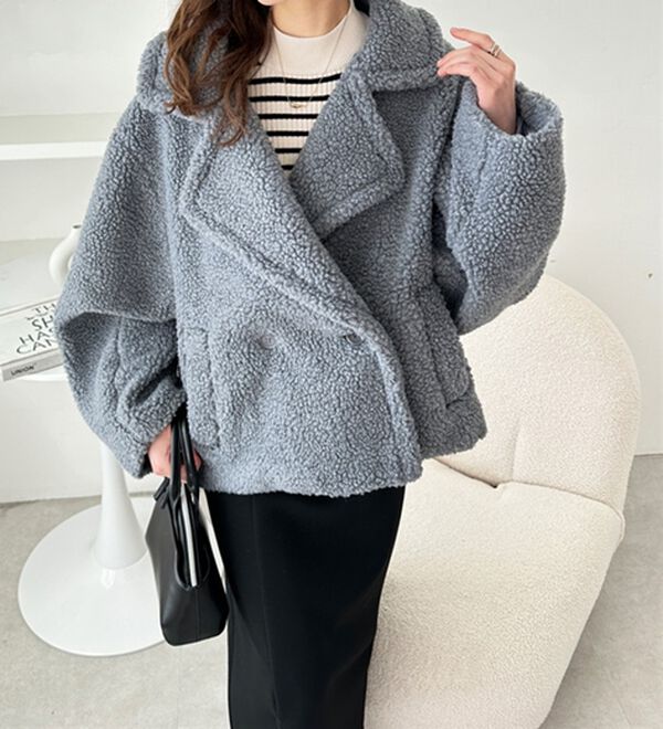 上品ボアダブルジャケットコート - ベルーナ【公式】