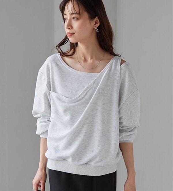 RANAN（ラナン）の「レイヤードデザインスウェット（トレーナー・スウェット）」｜オートミール