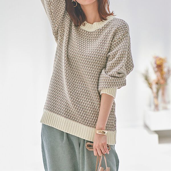 BELLUNA（ベルーナ）の「前後２ＷＡＹで着られるカラフルニット（ニット・セーター）」｜詳細画像