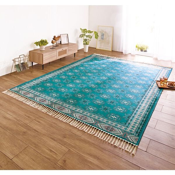 「エスニック柄プリントはっ水カーペット（カーペット）」｜詳細画像