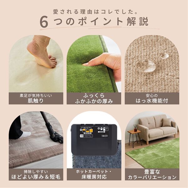 「ふわふわはっ水カーペット（カーペット）」｜詳細画像