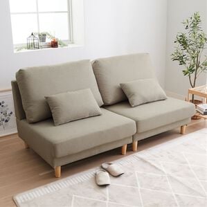 iellio（イエリオ）の「座面ゆったりボリュームソファ（ソファ）」｜サンドグレー