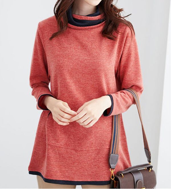 BELLUNA（ベルーナ）の「衿デザイン配色チュニック（チュニック）」｜詳細画像