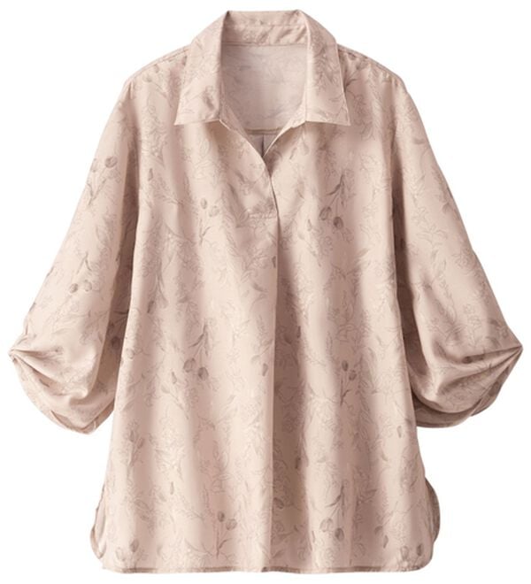 BELLUNA（ベルーナ）の「【快適Ｌａｂ．】イージーケア！袖タックスキッパーブラウス（ブラウス）」｜詳細画像