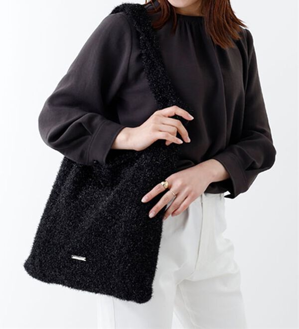 BELLUNA（ベルーナ）の「ラメ調ニット素材トートバッグ（その他バッグ）」｜詳細画像