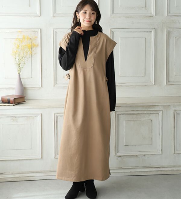 A HAPPY MARILYN（アハッピーマリリン）の「【ＬＬ～６Ｌ】「沿わないネック」で苦しくない。ミルリブ プチハイカットソー（カットソー）」｜詳細画像