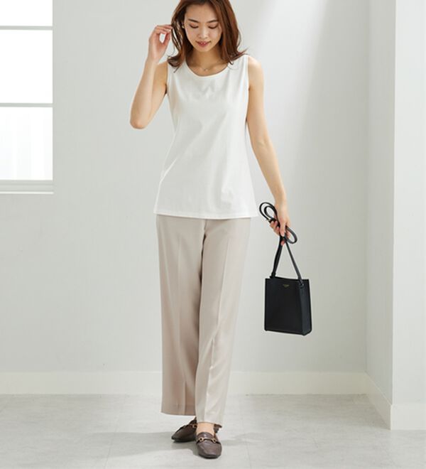 BELLUNA（ベルーナ）の「ヒンヤリ！綿１００％サマ見えタンクトップ（タンクトップ・キャミソール）」｜詳細画像