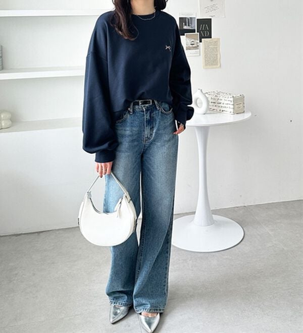 GeeRA（ジーラ）の「アソート刺しゅうショートスウェット（トレーナー・スウェット）」｜詳細画像