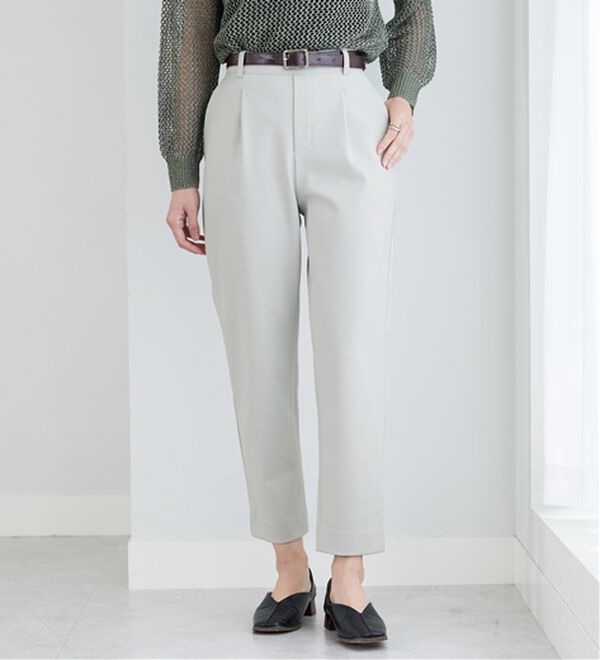 BELLUNA（ベルーナ）の「ツイルジャージー素材テーパードパンツ（テーパードパンツ）」｜詳細画像