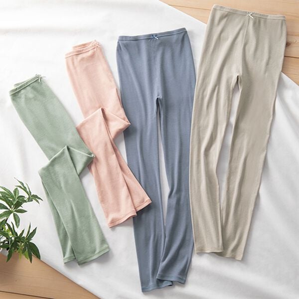 LAVIENNE（ラヴィエンヌ）の「お肌に優しいオーガニックコットン７分丈ボトム（肌着・インナーウェア）」｜詳細画像