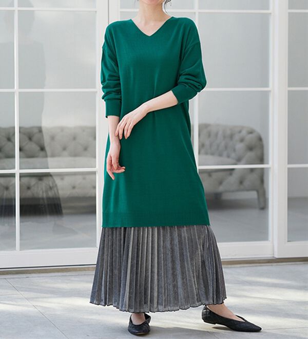 RANAN（ラナン）の「シャイニープリーツスカート（ロングスカート）」｜詳細画像