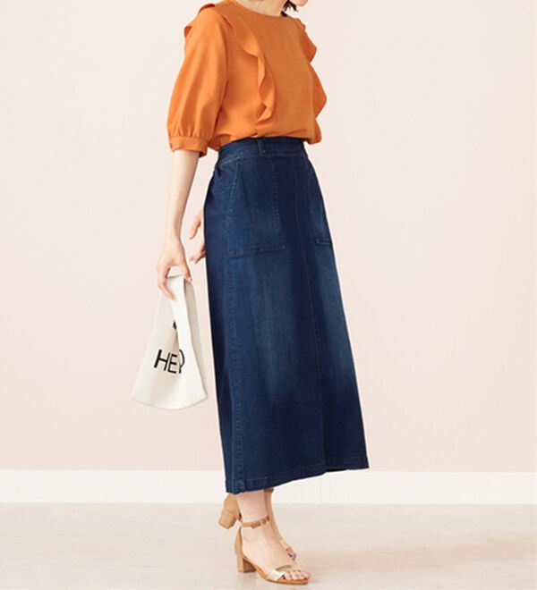 BELLUNA（ベルーナ）の「麻調合繊フリルデザインブラウス（ブラウス）」｜詳細画像