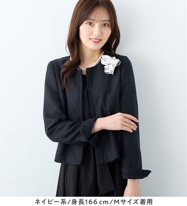 alotta（アロッタ）の「【３点セット】入学式卒業式に！ママに嬉しい洗えるワンピセレモニースーツ＜７号～２３号＞（ワンピースセットスーツ）」｜詳細画像