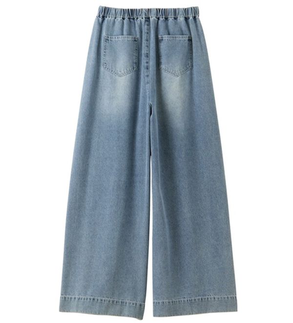 GeeRA（ジーラ）の「美脚見えイージーワイドデニムパンツ（フルレングスパンツ）」｜詳細画像