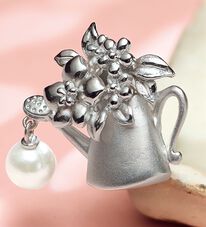 ルフラン（ルフラン）の「あこや真珠ピンブローチ（じょうろ）（ブローチ・コサージュ）」