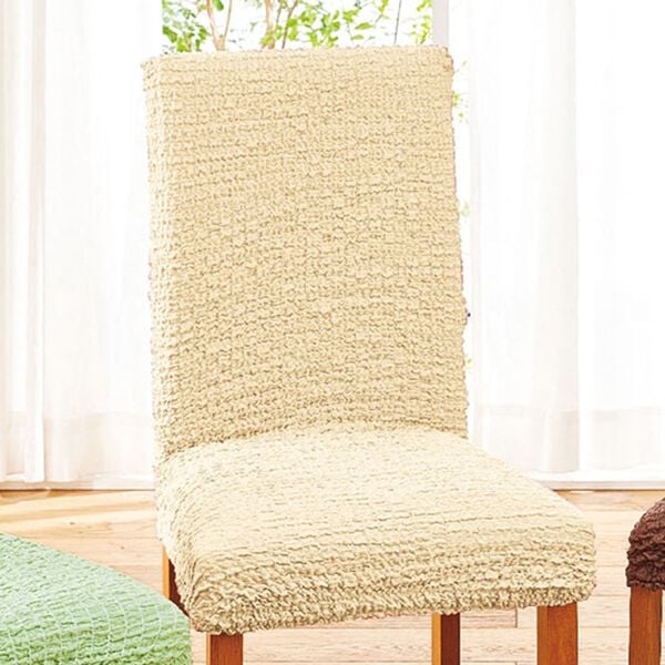 「【４／３０まで早割】抗菌防臭タテヨコ伸縮チェアカバー２枚組（ソファーカバー）」｜アイボリー