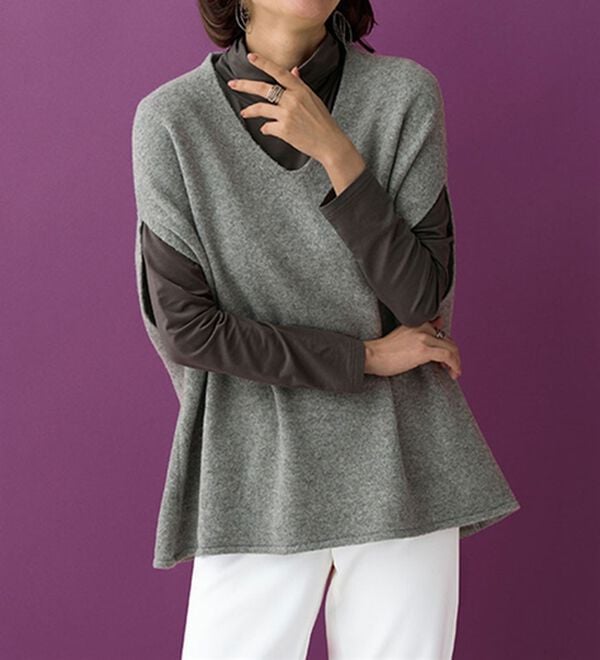 BELLUNA（ベルーナ）の「なめらかテンセル（ＴＭ）繊維ストレッチプルオーバー（カットソー）」｜詳細画像