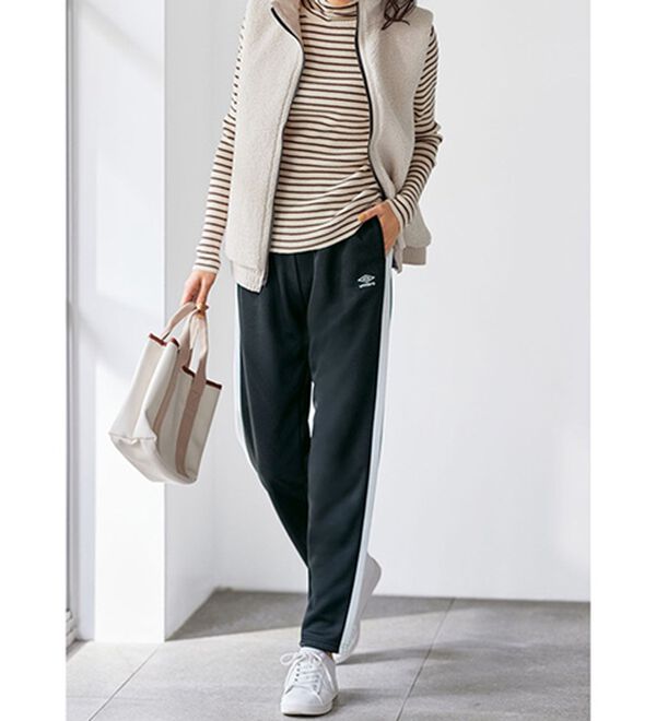 BELLUNA（ベルーナ）の「＜ｕｍｂｒｏ＞ジャージーラインパンツ（その他パンツ）」｜詳細画像