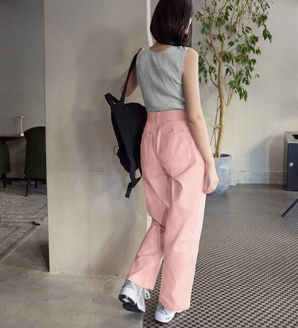 CHAN ME（チャンミ）の「ツーストラップコットンワイドパンツ（ワイドパンツ・ガウチョ）」｜詳細画像
