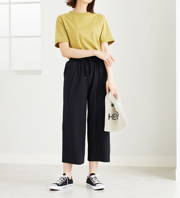 BELLUNA（ベルーナ）の「ゆったり快適！麻入りワイドパンツ（ワイドパンツ・ガウチョ）」｜詳細画像