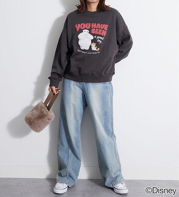 BELLUNA（ベルーナ）の「＜Ｄｉｓｎｅｙ＞【ベイマックス】部分発泡プリント裏毛ゆったりトレーナー（トレーナー・スウェット）」｜詳細画像