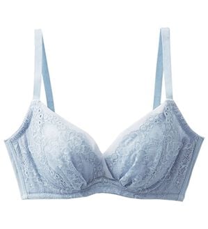 LAVIENNE（ラヴィエンヌ）の「やわらか着け心地の育乳ブラ・ショーツ（別売）（ブラジャー）」｜サックス