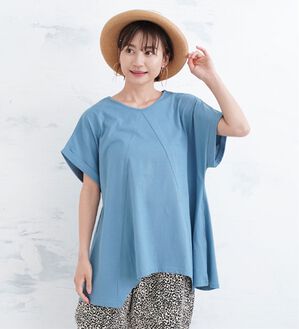 A HAPPY MARILYN（アハッピーマリリン）の「【麗シルエット】綿１００％ 変形パターンで目を惹くＡライン イレヘム チュニック（チュニック）」｜詳細画像