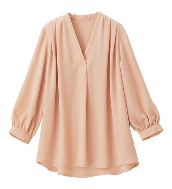 GeeRA（ジーラ）の「シルエットきれい！上品7分袖デザインブラウス（ブラウス）」｜詳細画像