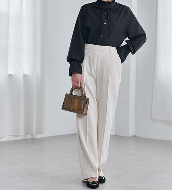 RANAN（ラナン）の「プチフリルリボン付きブラウス（ブラウス）」｜詳細画像