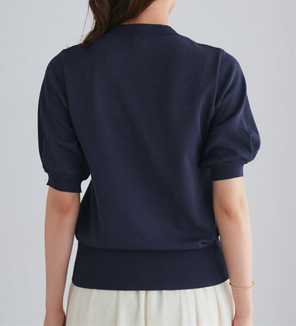 Pierrot（ピエロ）の「リネンタッチボウタイポケットニット（ニット・セーター）」｜詳細画像