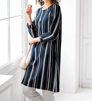 BELLUNA（ベルーナ）の「ダブルジャカード素材チュニックワンピース（チュニックワンピース）」｜詳細画像