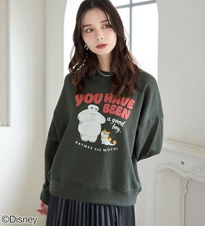 BELLUNA（ベルーナ）の「＜Ｄｉｓｎｅｙ＞【ベイマックス】部分発泡プリント裏毛ゆったりトレーナー（トレーナー・スウェット）」｜ダークグレー