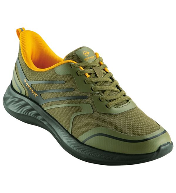 「＜ダンロップ・リファインド＞かがまずラクチン！カラーシューズ（メンズスニーカー）」｜カーキ