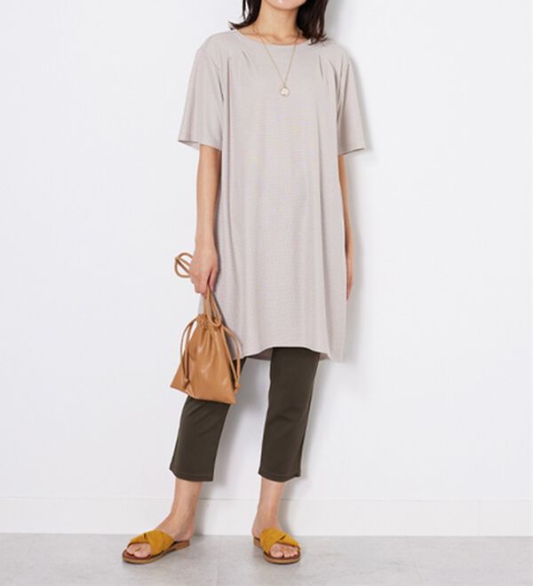 BELLUNA（ベルーナ）の「【接触冷感】ヒンヤリ速乾！かのこ素材レギンスパンツ（スパッツ・レギンス）」｜詳細画像