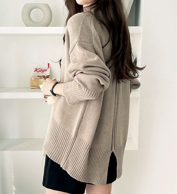 GeeRA（ジーラ）の「バックスリットニットトップス（ニット・セーター）」｜詳細画像