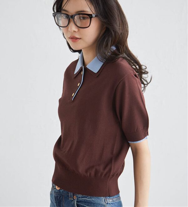 RANAN（ラナン）の「ダブルカラーポロニット（ニット・セーター）」｜詳細画像