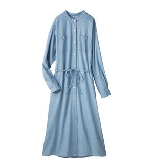 LAVIENNE（ラヴィエンヌ）の「デニムシャツワンピース（シャツワンピース）」｜ブルー