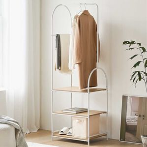 iellio（イエリオ）の「ＶＡＮＷＯＯＤ　ハンガーラック＜ＲＯＯＭ＆ＨＯＭＥ＞（衣類・布団収納）」｜ナチュラル