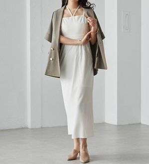RANAN（ラナン）の「ホルターネックキャミワンピース（その他ワンピース）」｜アイボリーＩ