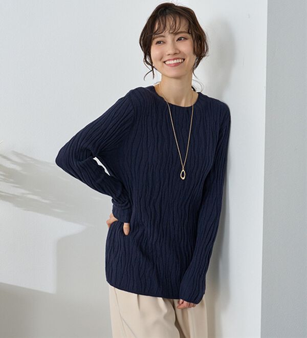 BELLUNA（ベルーナ）の「ジャカードニットプルオーバー（ニット・セーター）」｜詳細画像
