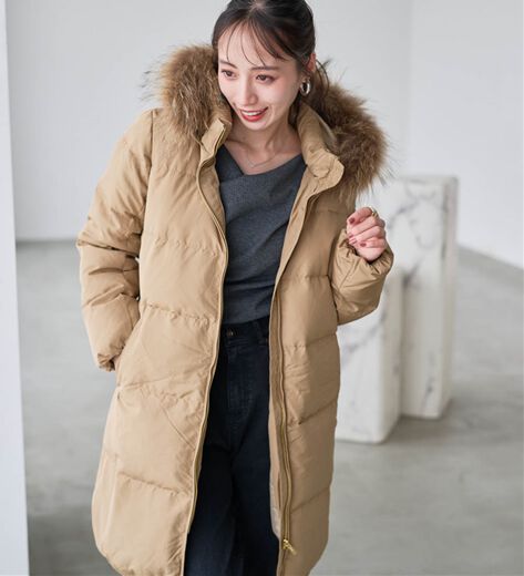 ラビットファーコート ノーブランド ファーコート ロング丈 ラビット