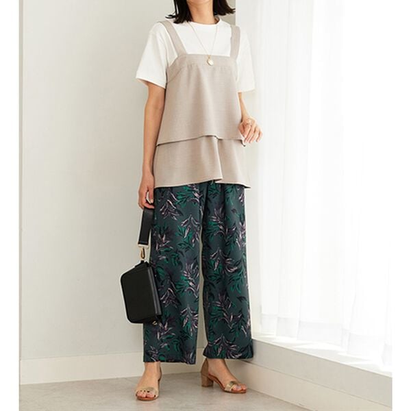 BELLUNA（ベルーナ）の「サラリ麻調素材ビスチェセットアップ（セットアップ）」｜詳細画像