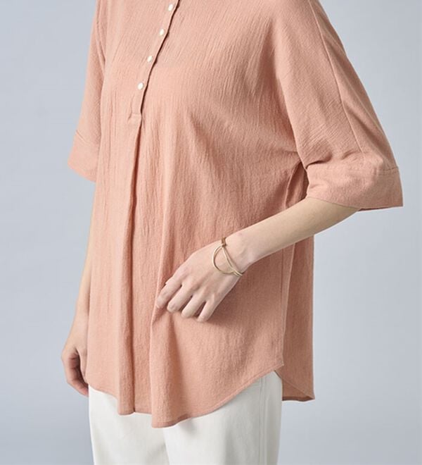 BELLUNA（ベルーナ）の「綿１００％ワッシャー素材ゆったりドルマンブラウス（ブラウス）」｜詳細画像