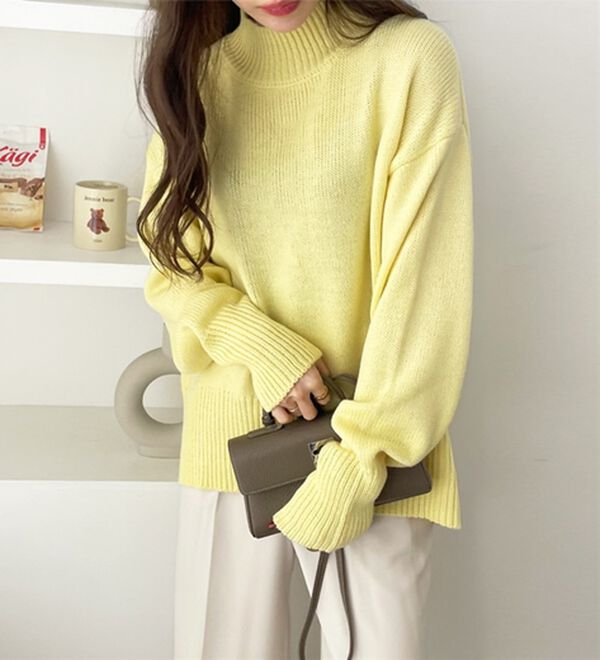 GeeRA（ジーラ）の「バックスリットニットトップス（ニット・セーター）」｜詳細画像