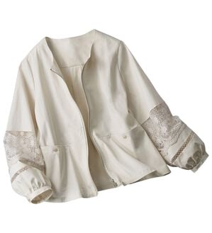 BELLUNA（ベルーナ）の「《秋のエレガントアウター》レース切替デザインジャケット（その他ジャケット）」｜詳細画像